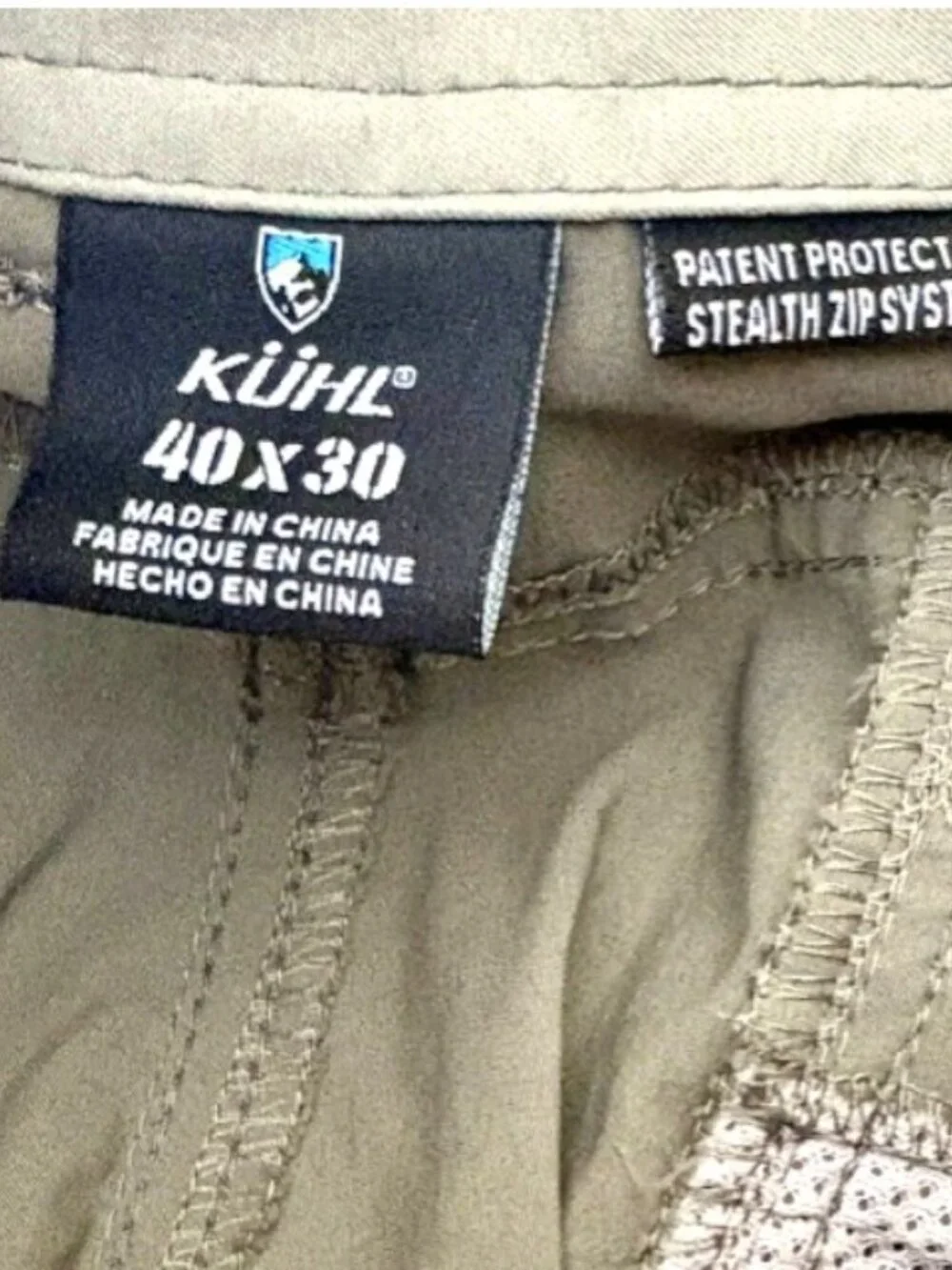 Kuhl Renegade Convertible Pants w/Stealth Zip Off System - Dk. Khaki - 40 x 30